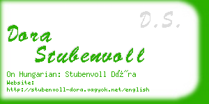 dora stubenvoll business card
